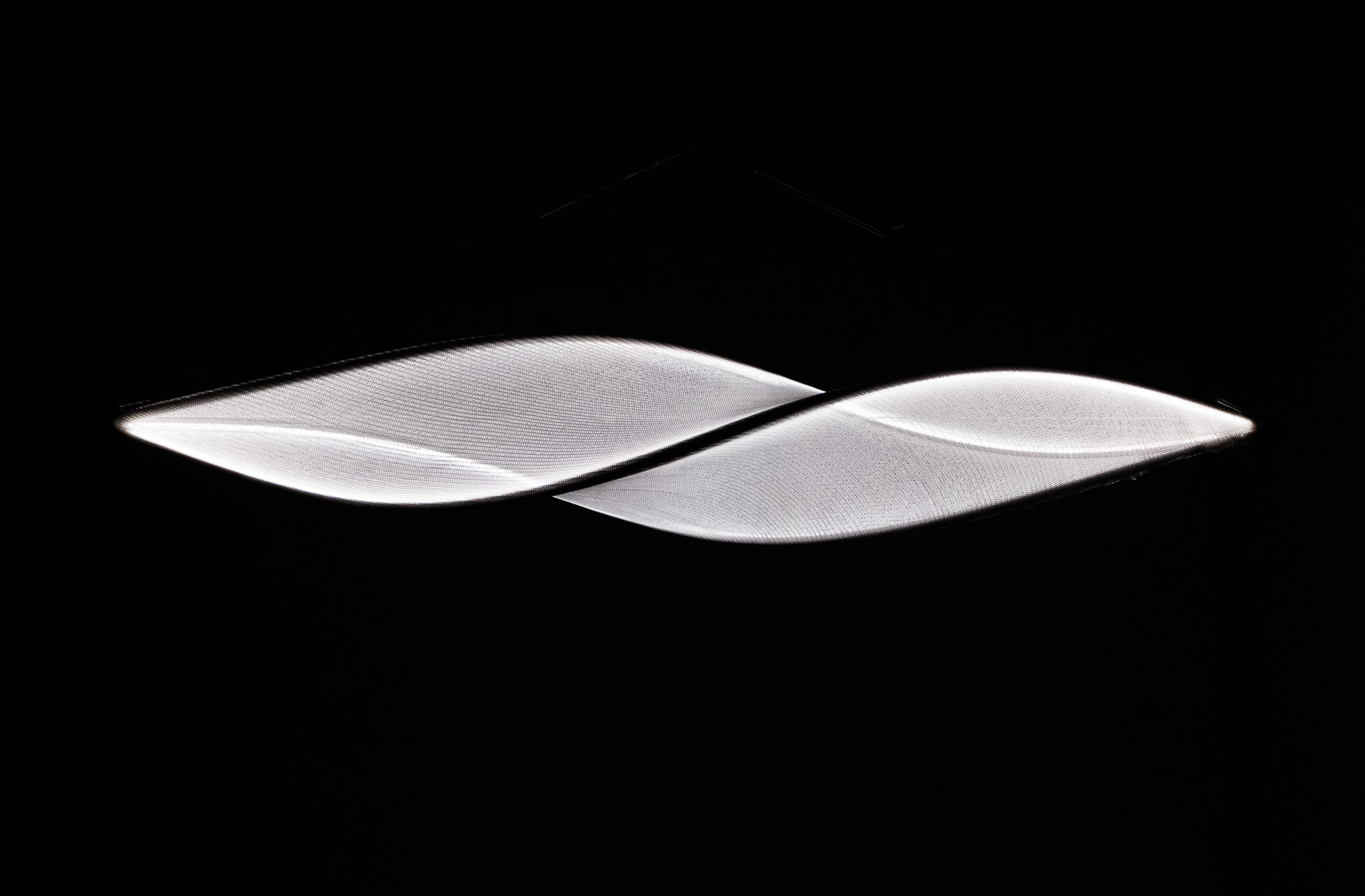 llll.08 sculptural led light standing lamp, suspended vertically or  horizontally