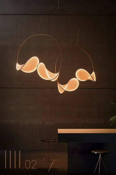 llll.02 — Organic Sculptural LED Light in Stretched Fabric