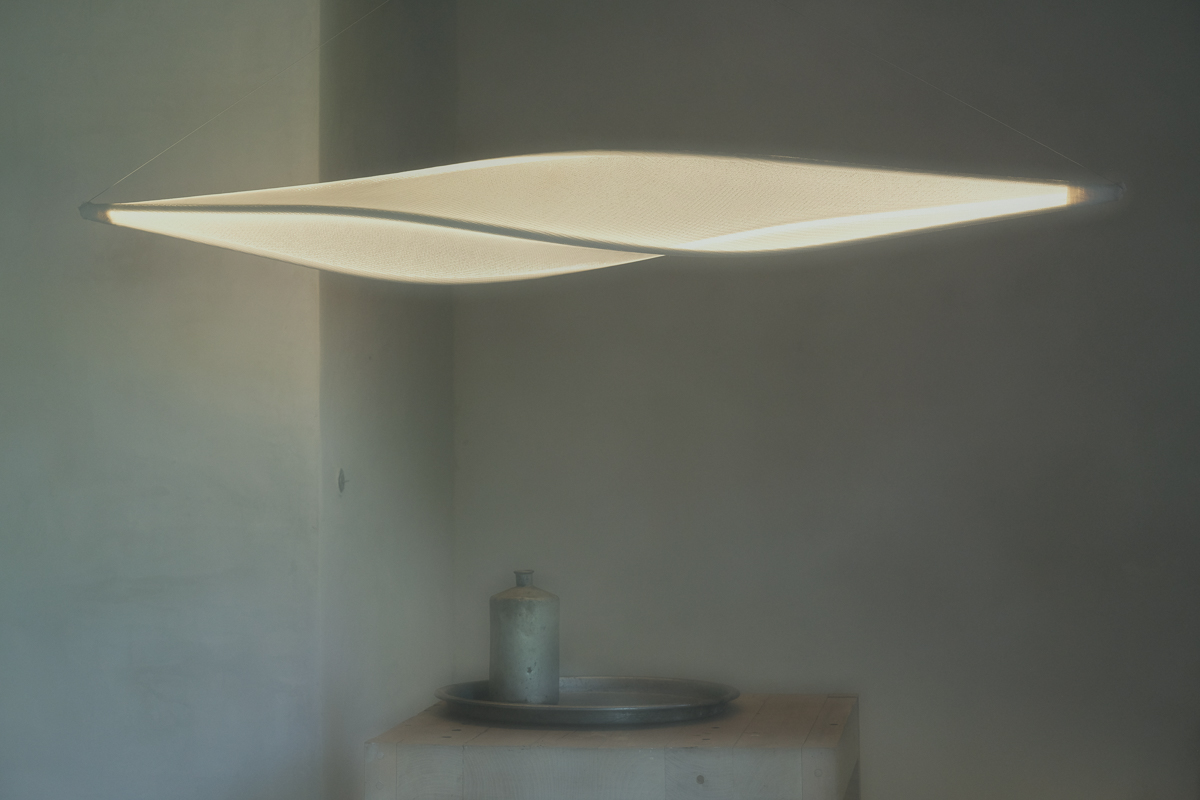 llll.08 sculptural led light standing lamp, suspended vertically or  horizontally